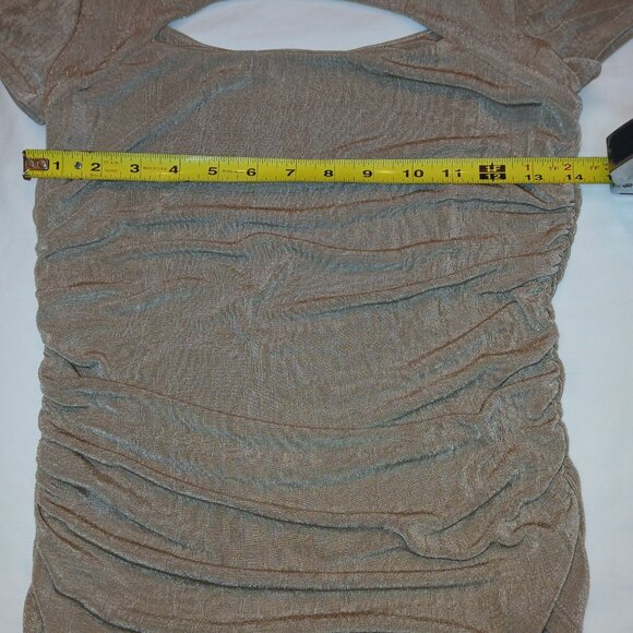 Buckle BKE Slinkey Cut Out Top size Medium Holiday sheen Sheer 2000's - Picture 4 of 9